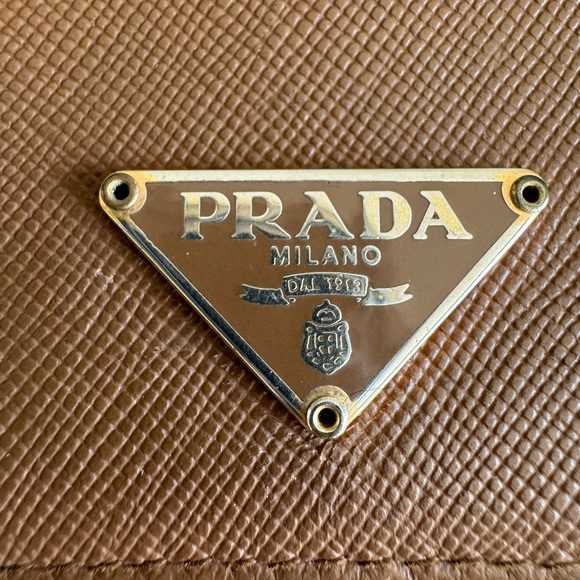 Prada Saffiano Gold Brown Wallet with original COA (certificate of authenticity) - Picture 14 of 14